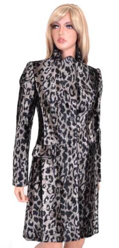 NEW KAREN MILLEN CR069 FAUX PONY SKIN LEOPARD PRINT JACKET MULTI COAT 4 8 36