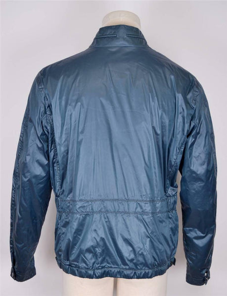 New Hugo Boss Men's Carnos Teal Blue Reflective Rain Windbreaker Jacket 44 54