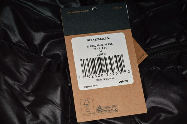 The North Face TNF Women's Black ACROPOLIS Goose Down Parka Puffer Coat M