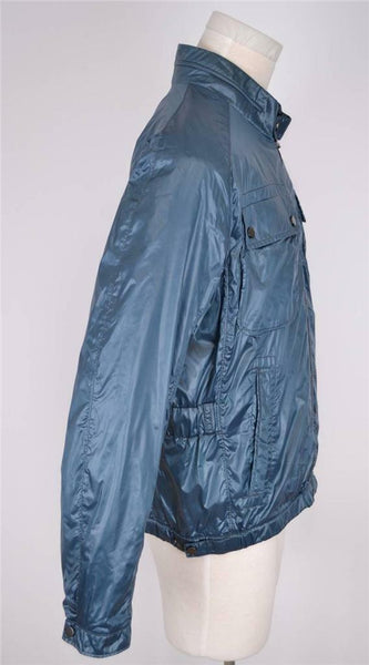 New Hugo Boss Men's Carnos Teal Blue Reflective Rain Windbreaker Jacket 44 54