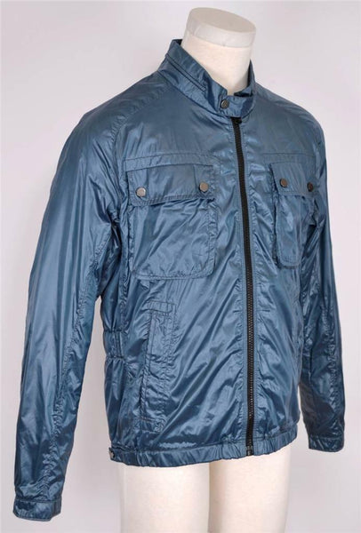 New Hugo Boss Men's Carnos Teal Blue Reflective Rain Windbreaker Jacket 44 54