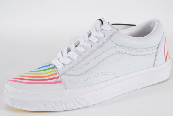 New VANS Old Skool V FLOUR SHOP Rainbow PRIDE Leather Sneakers Shoes 7.5