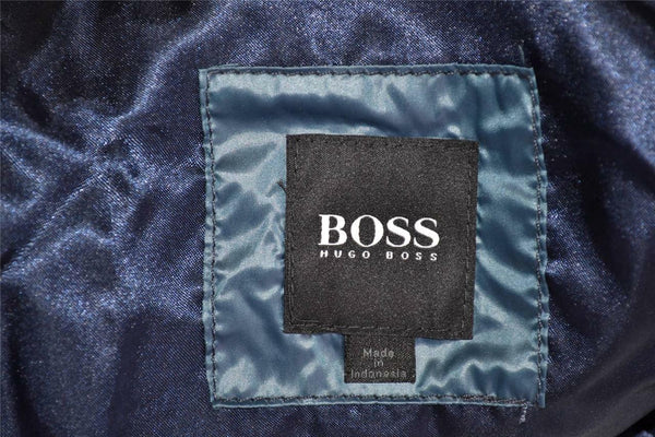 New Hugo Boss Men's Carnos Teal Blue Reflective Rain Windbreaker Jacket 44 54