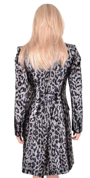 NEW KAREN MILLEN CR069 FAUX PONY SKIN LEOPARD PRINT JACKET MULTI COAT 4 8 36