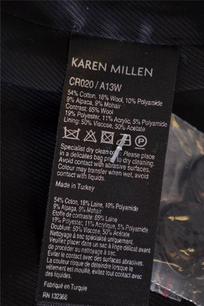 NEW KAREN MILLEN CR020 TAILORED TWEED WOOL BLEND HERRINGBONE MULTI COAT~8 12 40