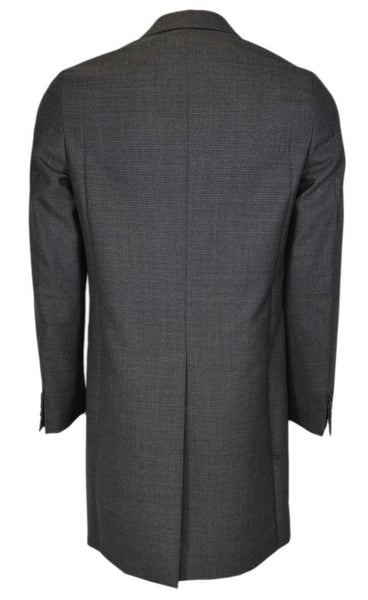 New Prada Men's $2,800 UC361D Grey 100% Wool Coat Jacket 50 IT 40 U.S. M