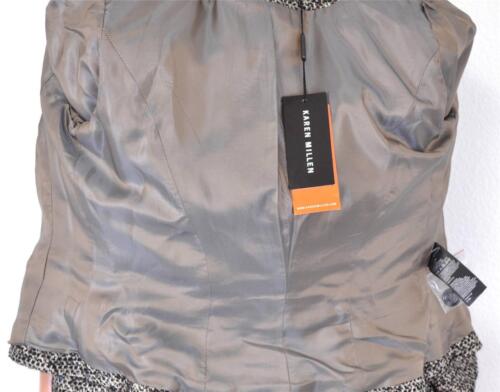 New Karen Millen Jp017 $380 Wool Blend Tweed Peplum Military Jacket~ 10 14 42