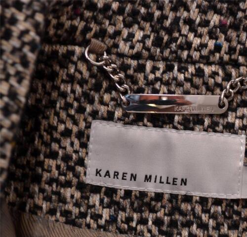 New Karen Millen Jp017 $380 Wool Blend Tweed Peplum Military Jacket~ 10 14 42
