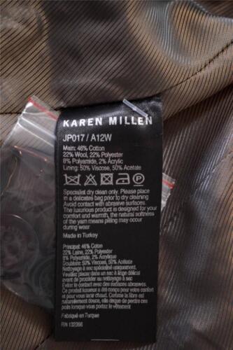 New Karen Millen Jp017 $380 Wool Blend Tweed Peplum Military Jacket~ 10 14 42