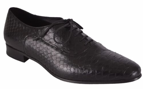 YVES SAINT LAURENT dress shoes 25〜25.5 New Yves Saint Laurent YSL Women's Black Python Snakeskin