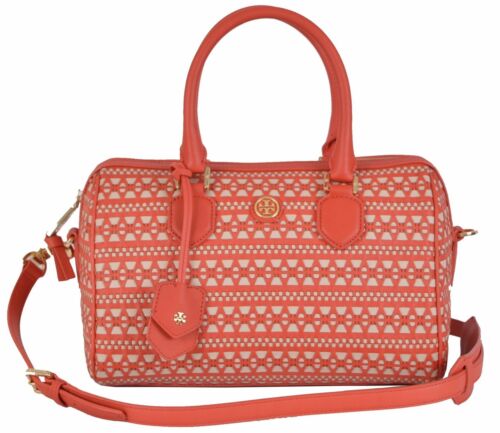 NEW Tory Burch $695 Woven Leather Robinson Convertible Purse Handbag Satchel