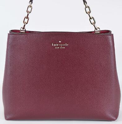Leather crossbody bag Kate Spade Burgundy in Leather - 32655004