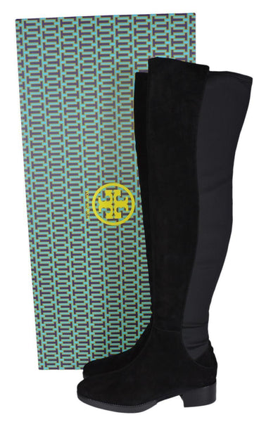 NEW Tory Burch Caitlin Suede Neoprene Stretch Over the Knee Boots Shoes SZ 5
