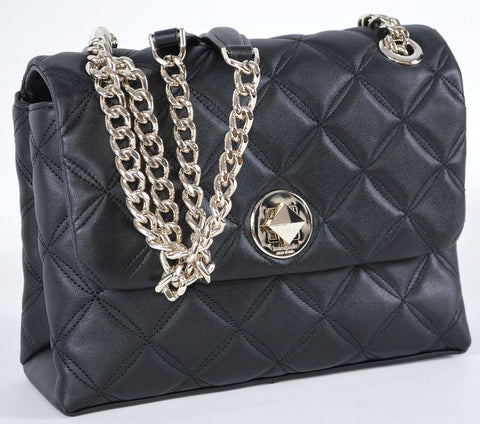 New Kate Spade $429 Black Quilted Leather NATALIA Flap Shoulder Bag Purse