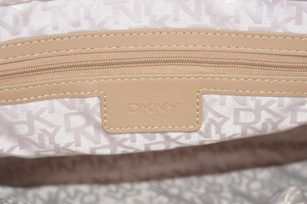 New DKNY Donna Karan Signature Chino Walnut Heritage Lock Crossbody Purse Bag