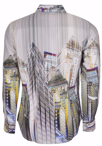 NEW Robert Graham THE HARDING Limited Edition City View Crystal Sport Shirt XS