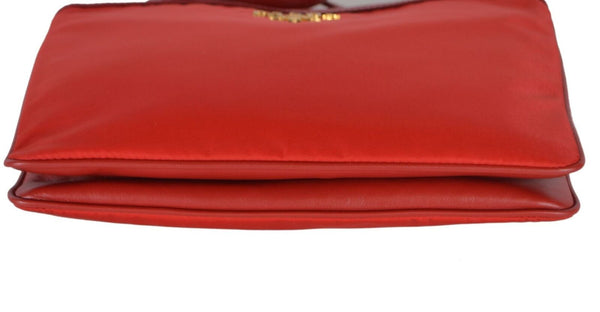 New Prada 1BH046 Red Tessuto Nylon Bandoliera Double Zip Crossbody Bag Purse