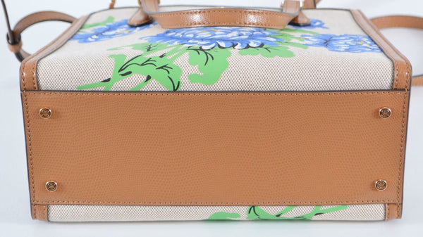 New Tory Burch $445 EMERSON DITSY FLORAL Canvas Crossbody Purse Handbag