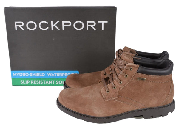 New Rockport Men's M79088 Rugged Bucks Waterproof Slip Resistant Boots Shoes 10