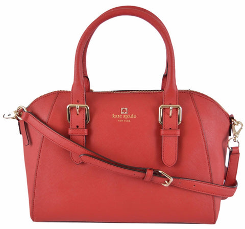 New Kate Spade $398 Cove Street Pippa Red Saffiano Leather Purse Handbag Satchel