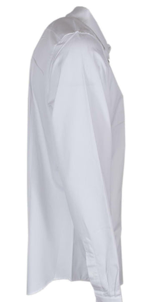 New Gucci Men's 310063 White Cotton Pieced Poplin SLIM FIT Tuxedo Dress Shirt
