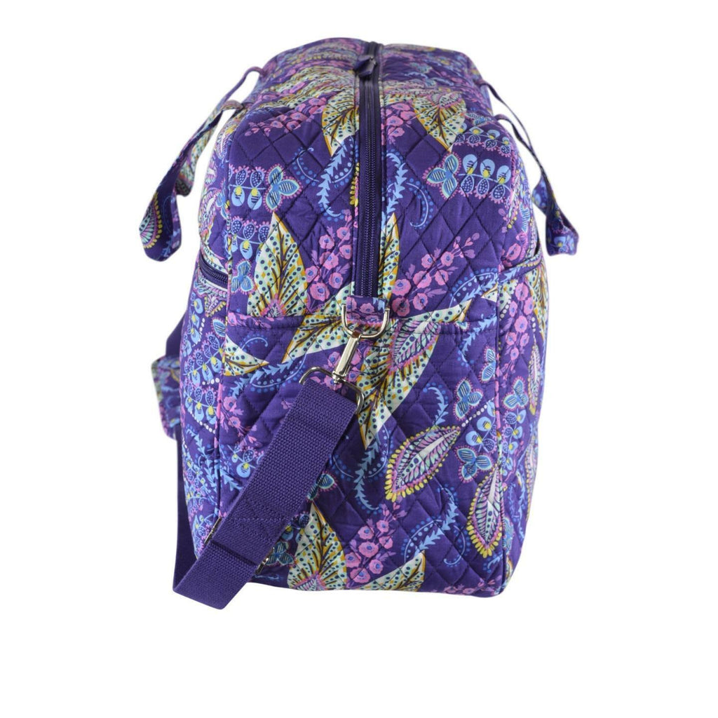 NEW Vera Bradley BATIK LEAVES Paisley Print Cotton Medium Traveler