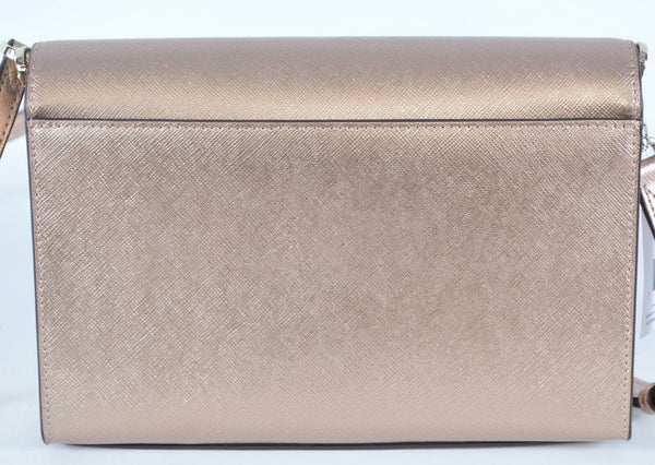 New Kate Spade Metallic Saffiano Leather Rose Gold CARSON Crossbody Purse Bag