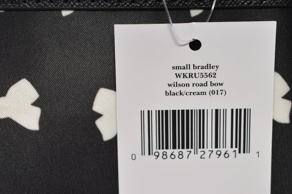New Kate Spade Black Nylon Wilson Road Bradley Small Bowtie Print Backpack Bag