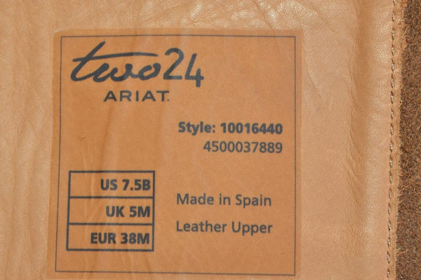 NEW ARIAT Two24 Women's Bay Brown Distresssed Leather Pamplona Riding Boots 7.5