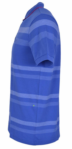 NEW Hugo Boss BLUE Modern Fit Paddy 1 Cotton Striped Polo Golf Shirt S