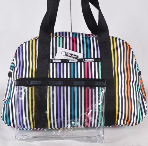 NEW LeSportsac $138 Lestripe Weekender Carry On Gym Travel Purse Bag