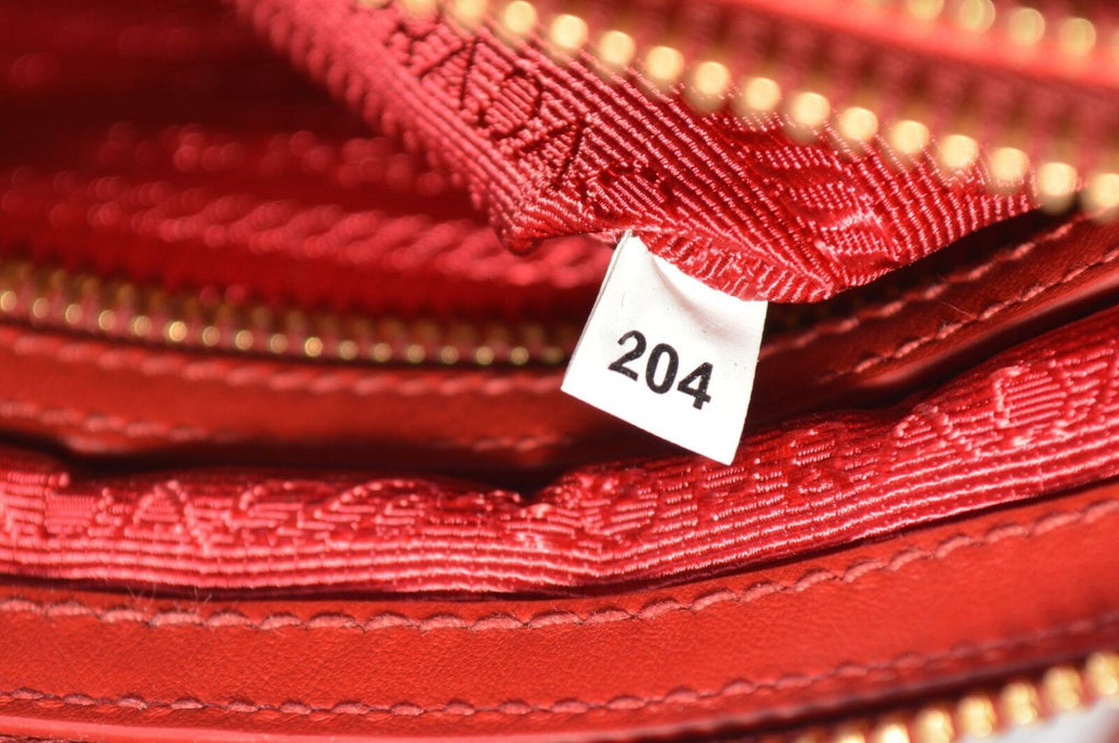 Prada Tessuto Bandoliera Double Zip Nylon Crossbody Bag Red
