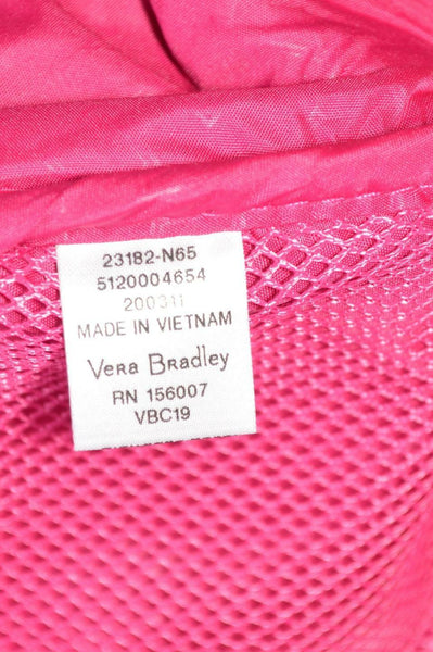 NEW Vera Bradley BLOOM BERRY Floral Print Cotton Medium Traveler Weekender Bag
