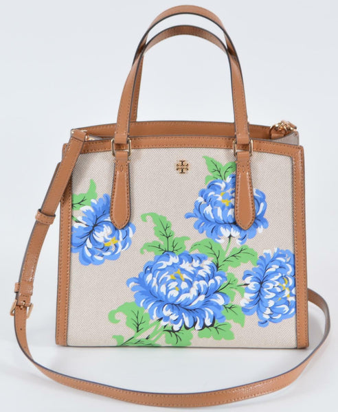 New Tory Burch $445 EMERSON DITSY FLORAL Canvas Crossbody Purse Handbag