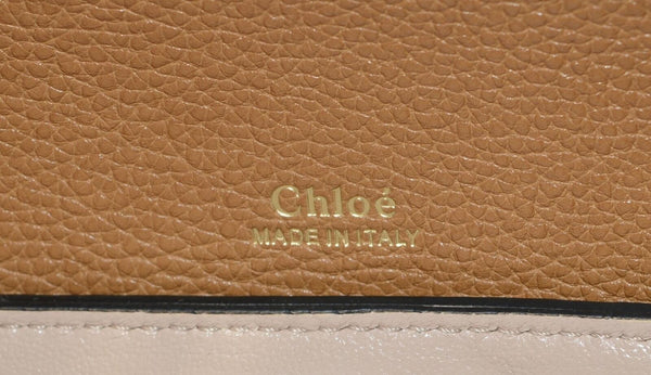 New CHLOÉ $2,460 Savanna Tan Colorblock Calf Leather Clare Purse Shoulder Bag