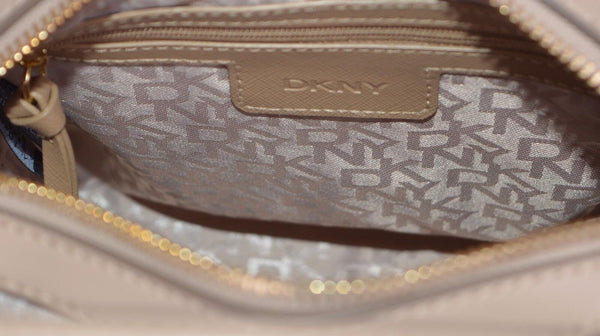 New DKNY Donna Karan Chino Coated Logo Mini Duffel Crossbody Satchel Purse